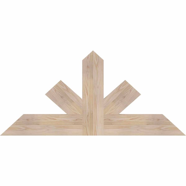 Ekena Millwork Saratoga Smooth Timber Gable Bracket, Douglas Fir, 48"W x 22"H x 1 1/2"D x 5 1/2"F, 11/12 Pitch GBW048X22X0206SAR00SDF - main
